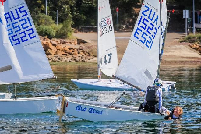 SPS15 Junior One Sail Series waiting for wind - Sail Port Stephens © Saltwater Images